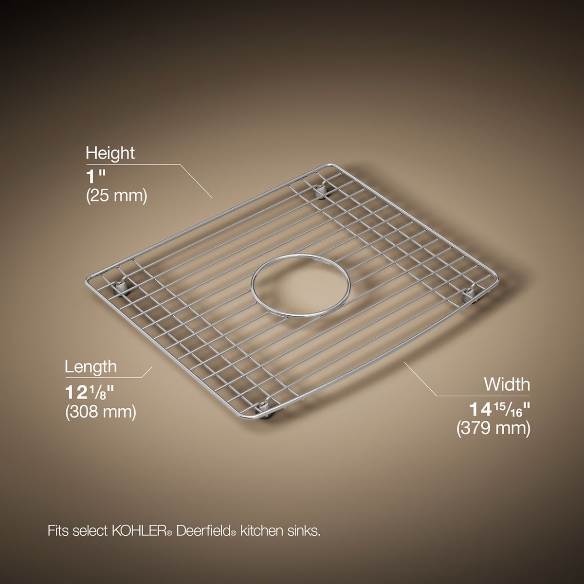 3/4 view of product with dimensions
