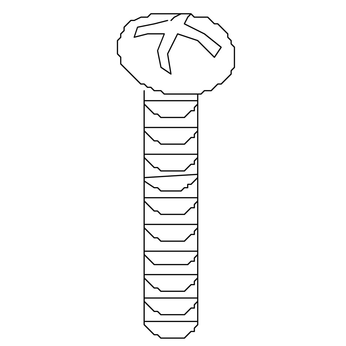 Screw 8-32 X1, Pan