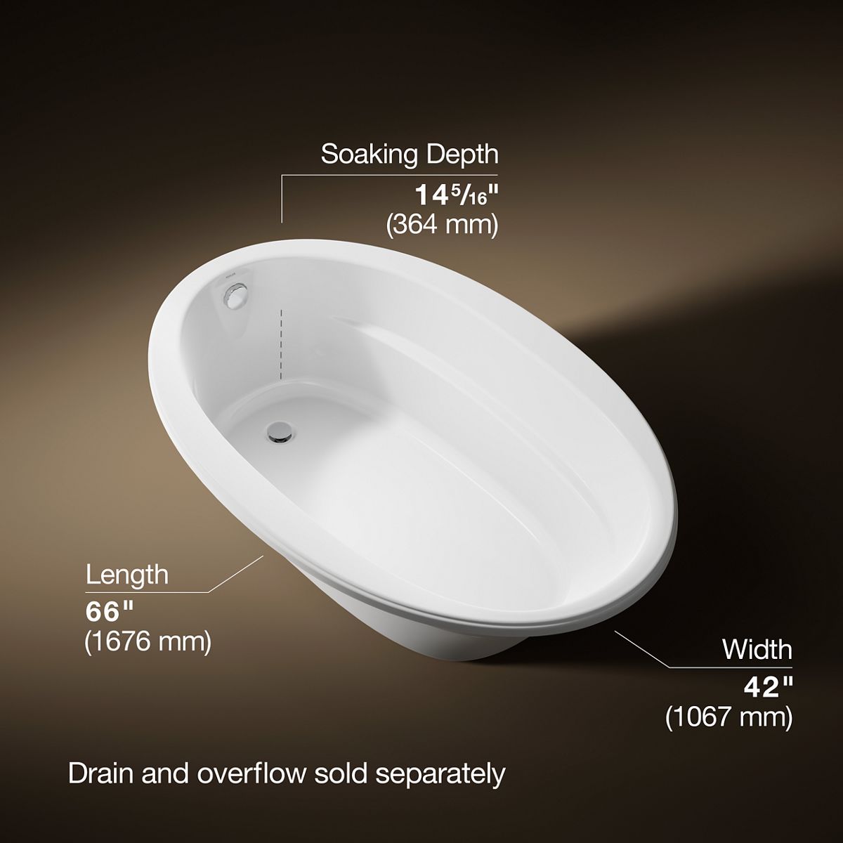3/4 view of product with dimensions