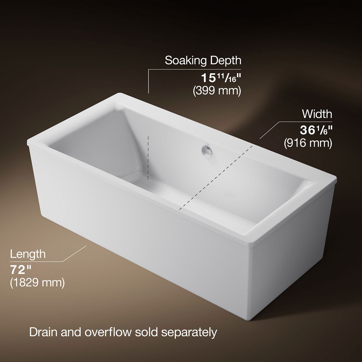 Sanon　0724 KOHLER | K-6366 | Stargaze Freestanding Bath, Straight Shroud