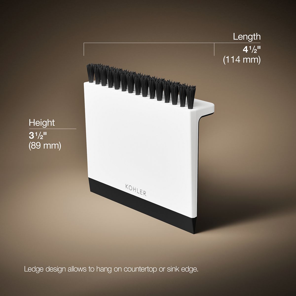 3/4 view of product with dimensions