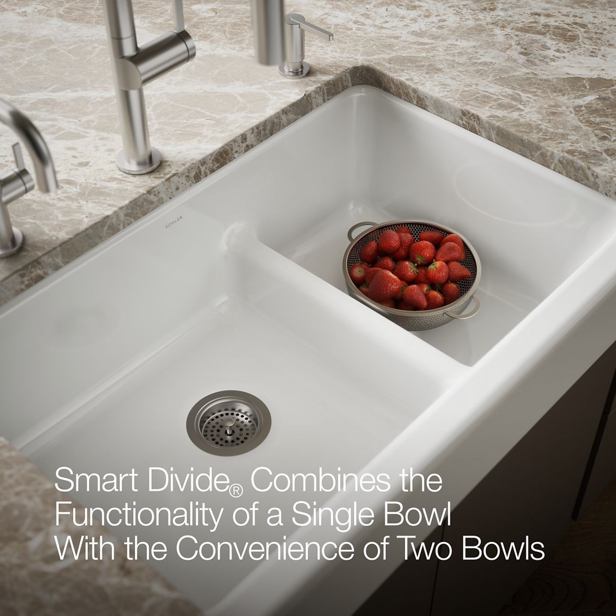 KOHLER | 6426 | Whitehaven™| Smart Divide® 35-1/2