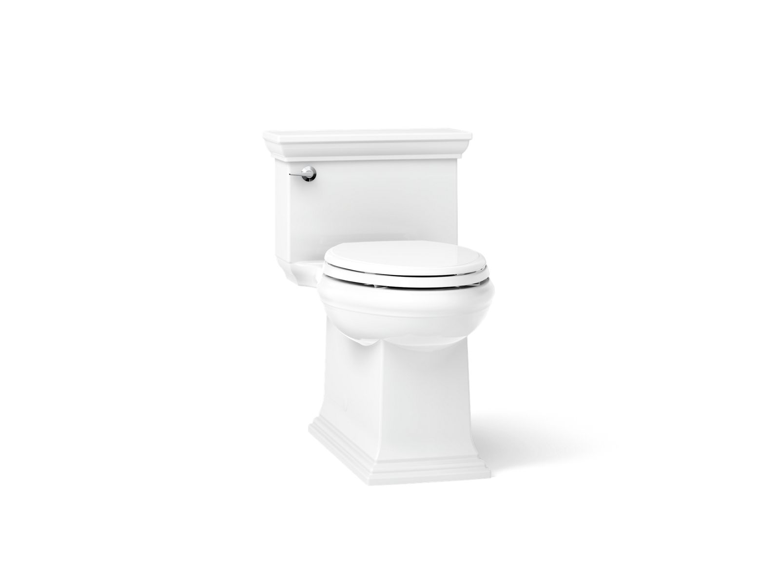 Memoirs Stately One-piece compact elongated toilet with skirted trapway, 1.28 gpf