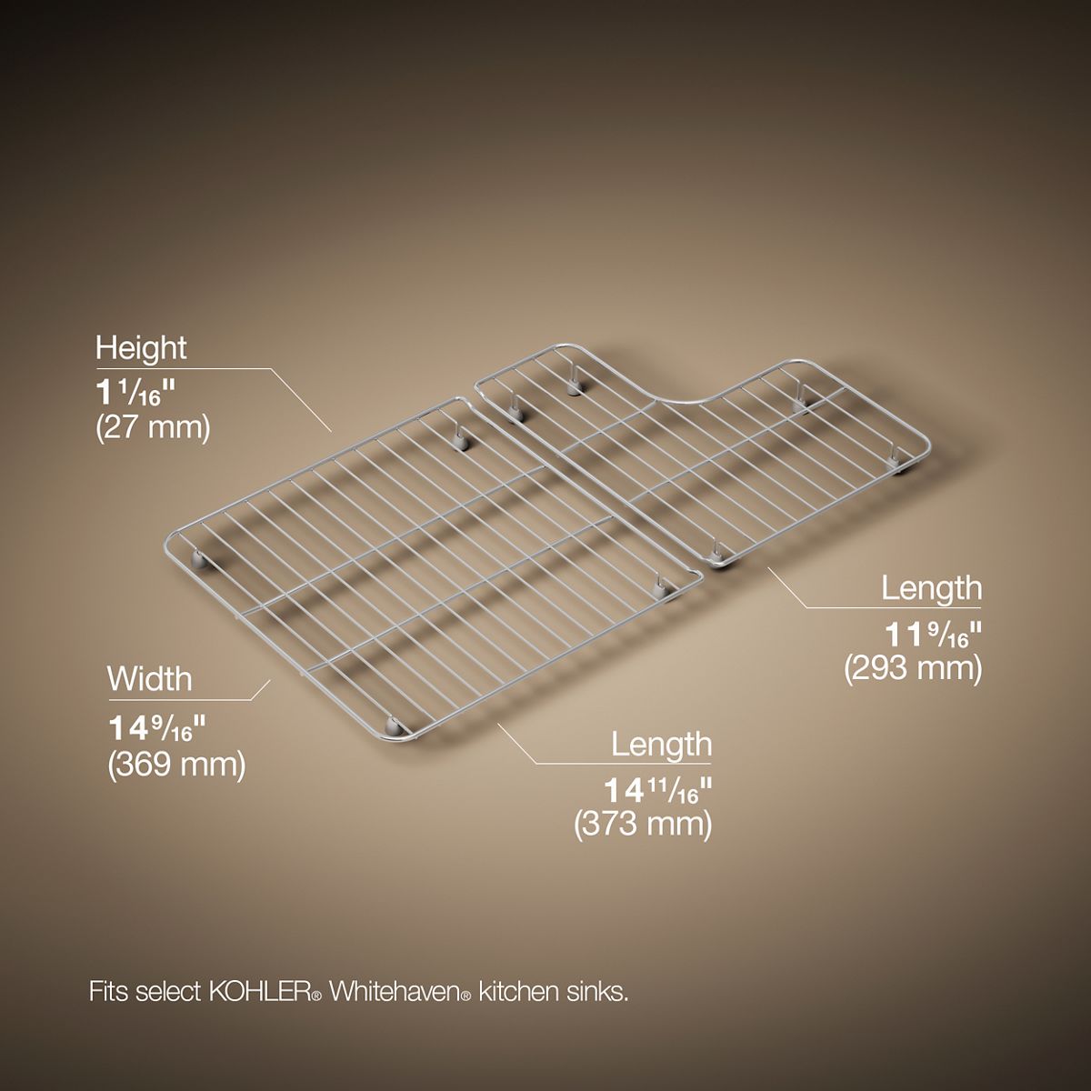 3/4 view of product with dimensions