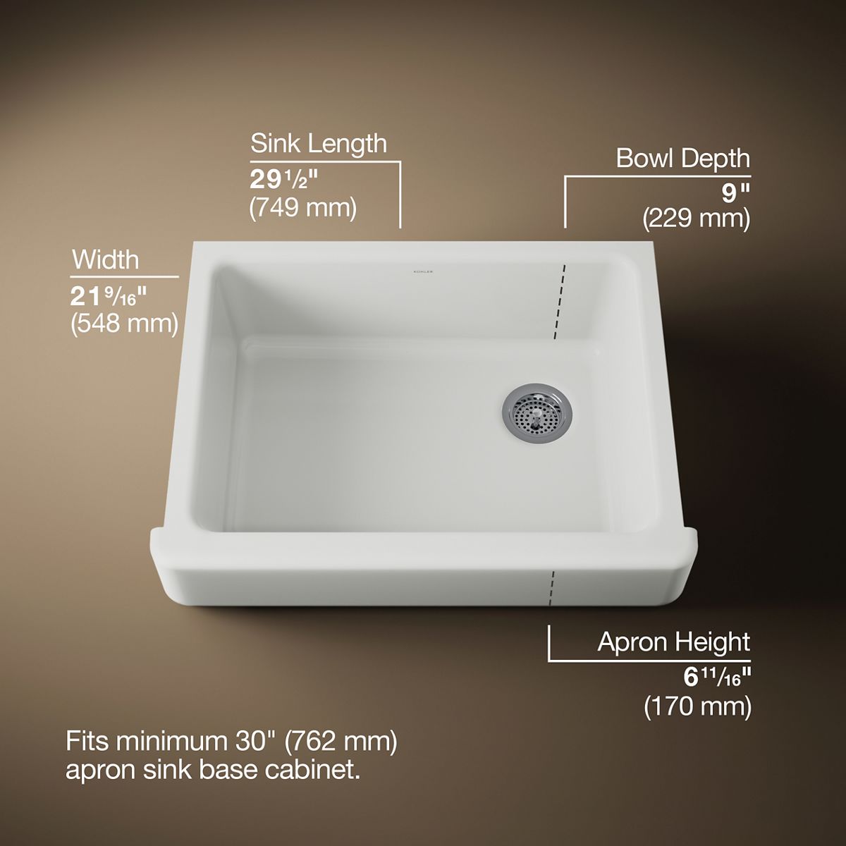 KOHLER | 6486 | Whitehaven™| 29-1/2