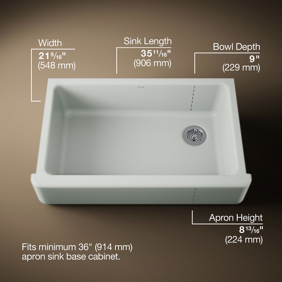 KOHLER | 6489 | Whitehaven™| 35-3/4