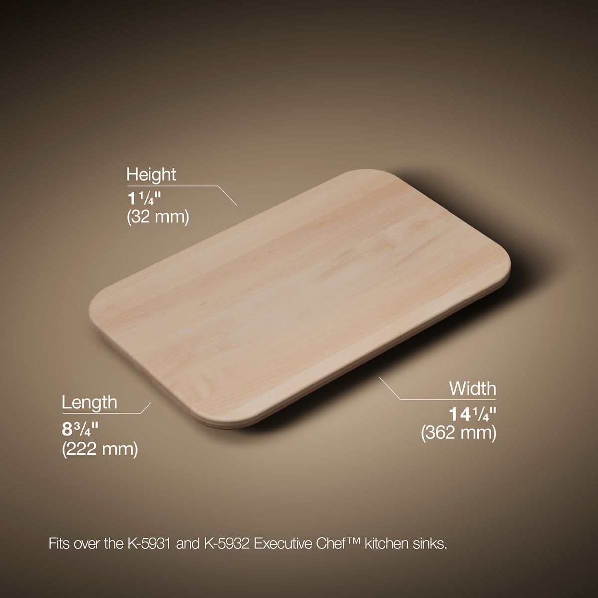 3/4 view of product with dimensions