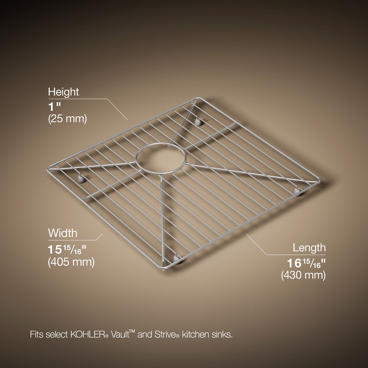 3/4 view of product with dimensions