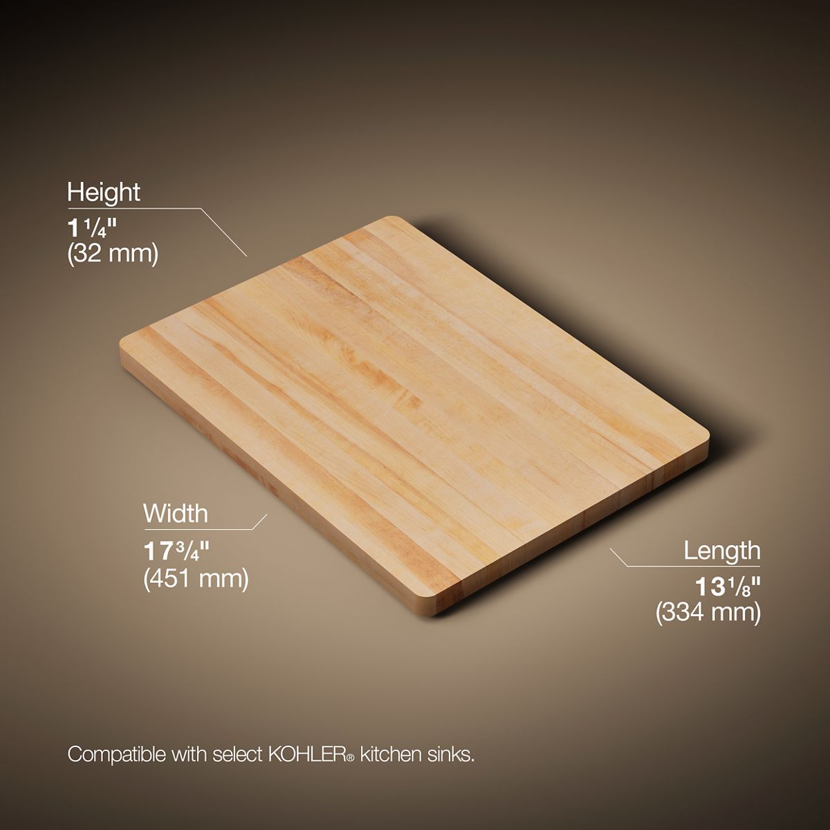3/4 view of product with dimensions