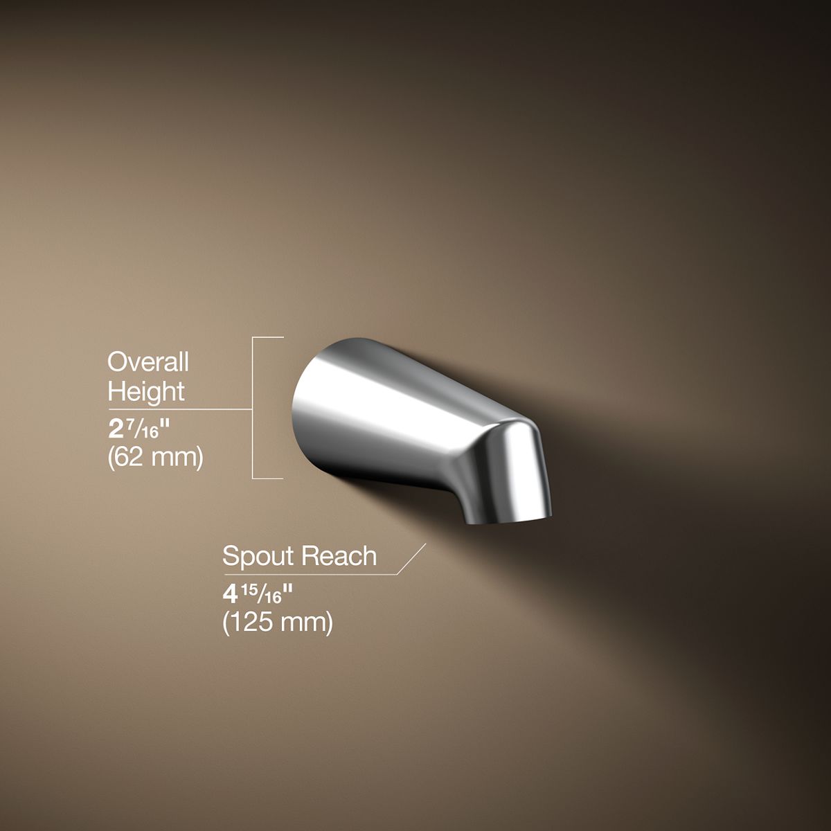 3/4 view of product with dimensions