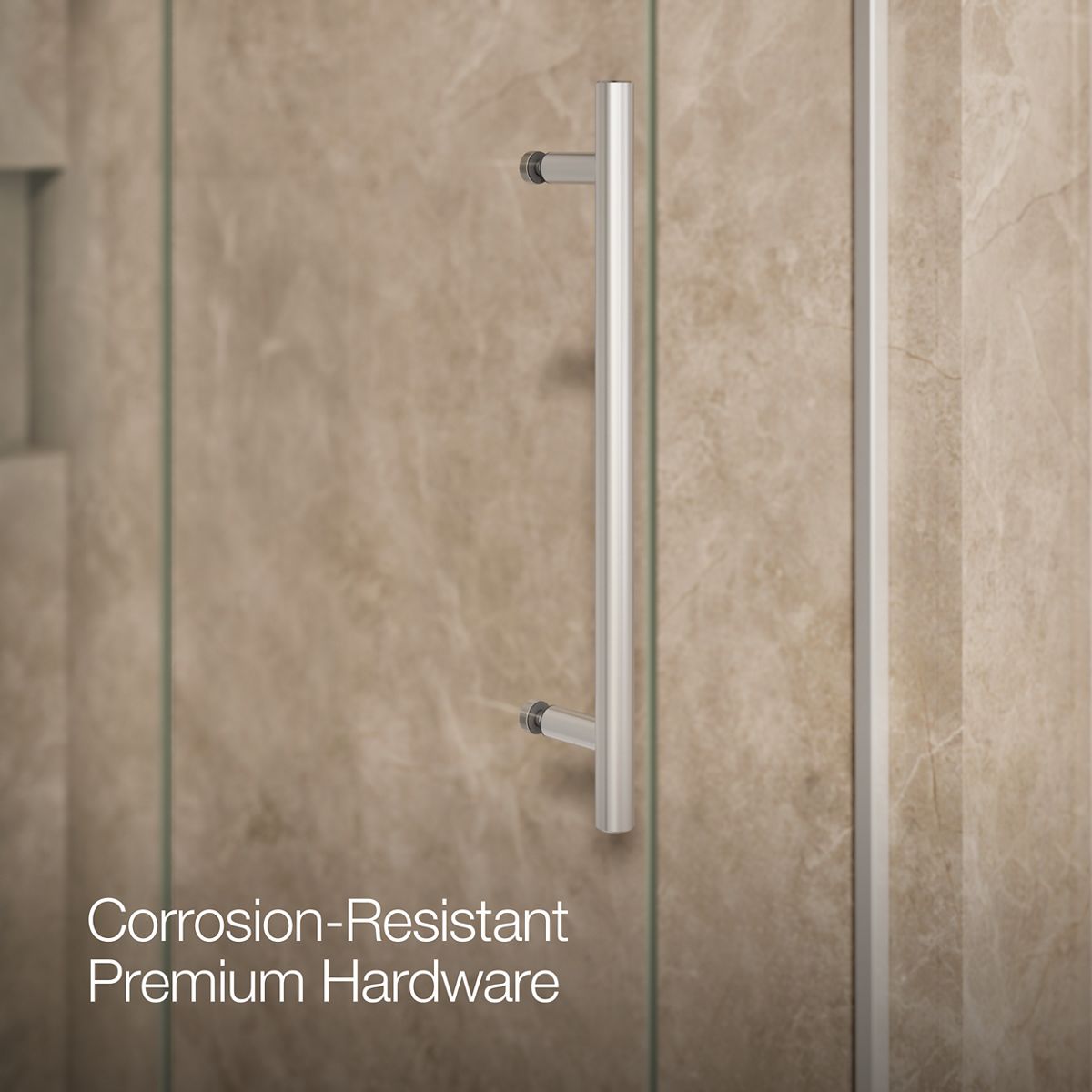 Levity Plus Frameless Bypass Shower Door, 81-5/8