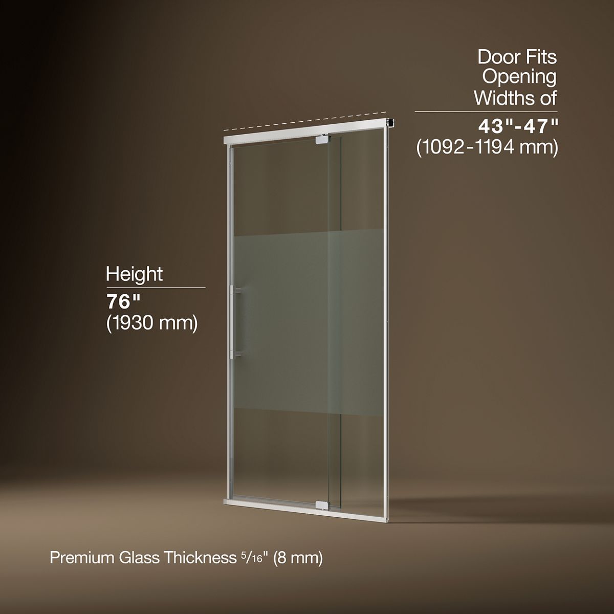 3/4 view of product with dimensions