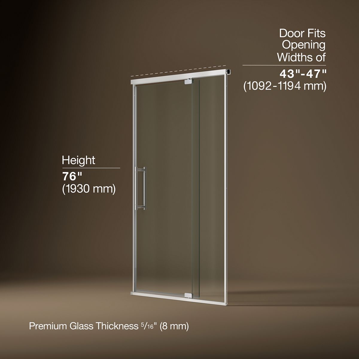 3/4 view of product with dimensions
