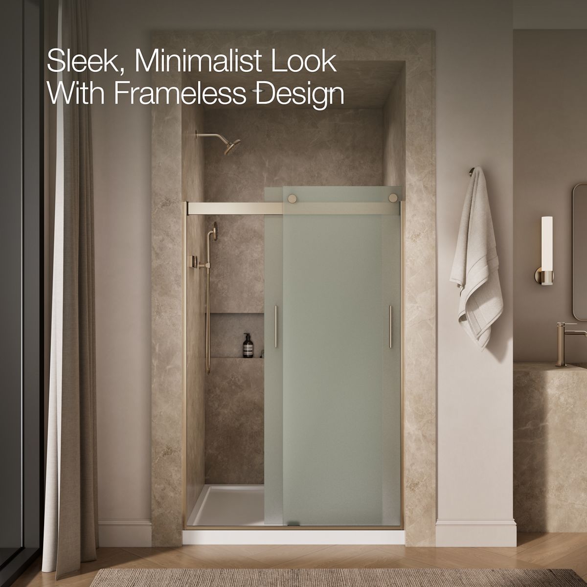 KOHLER | 706008-D3 | Levity™| Sliding shower door, 74