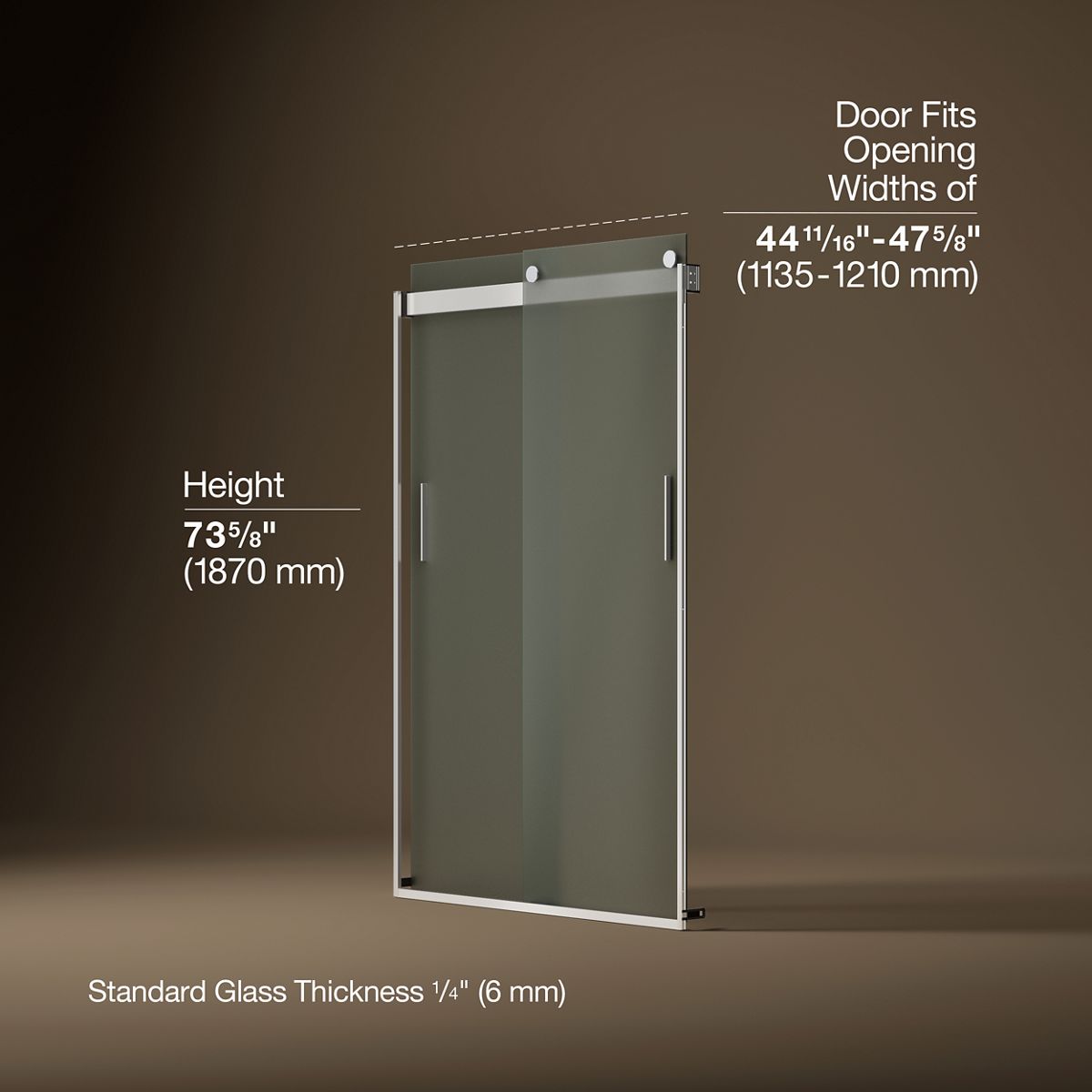 3/4 view of product with dimensions