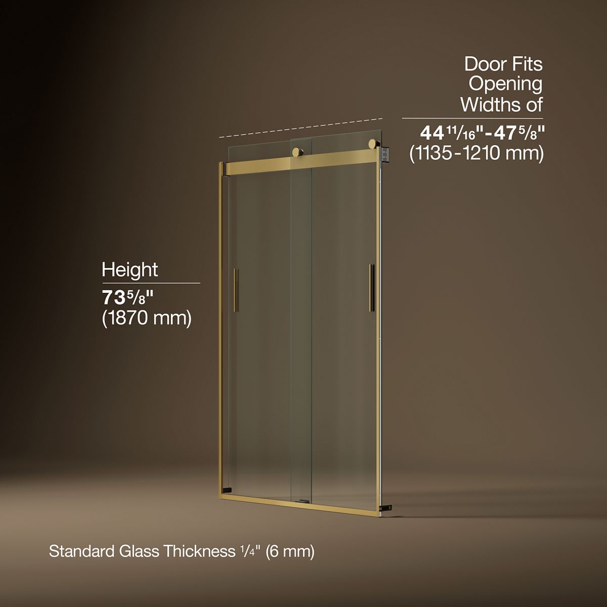 3/4 view of product with dimensions