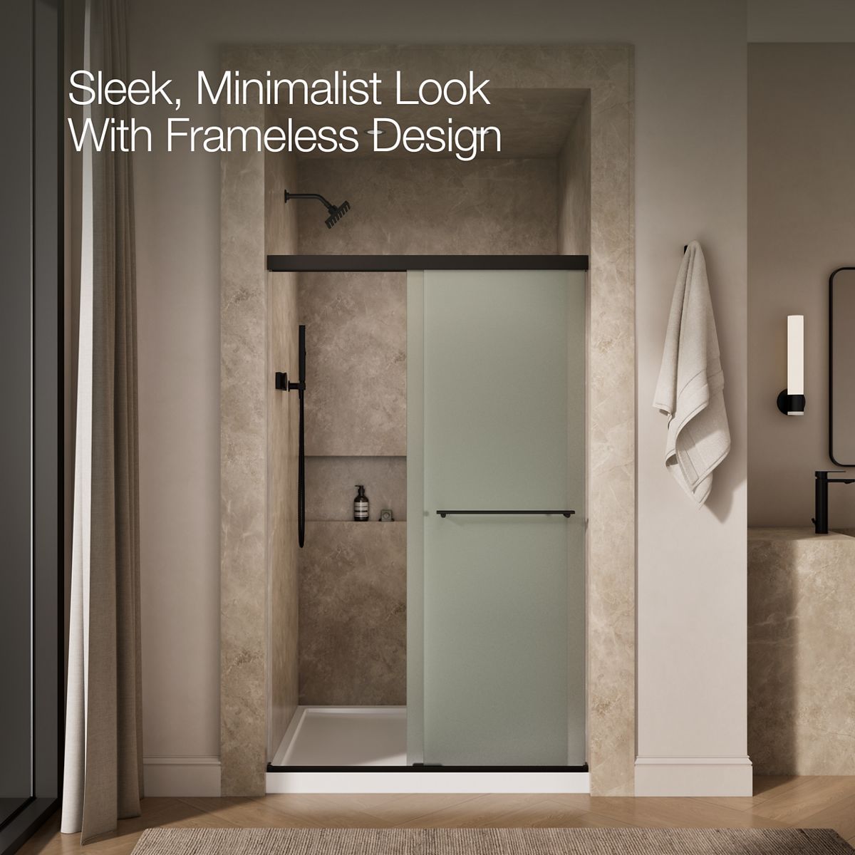 Revel Frameless Bypass Shower Door | K-707106-D3 | KOHLER