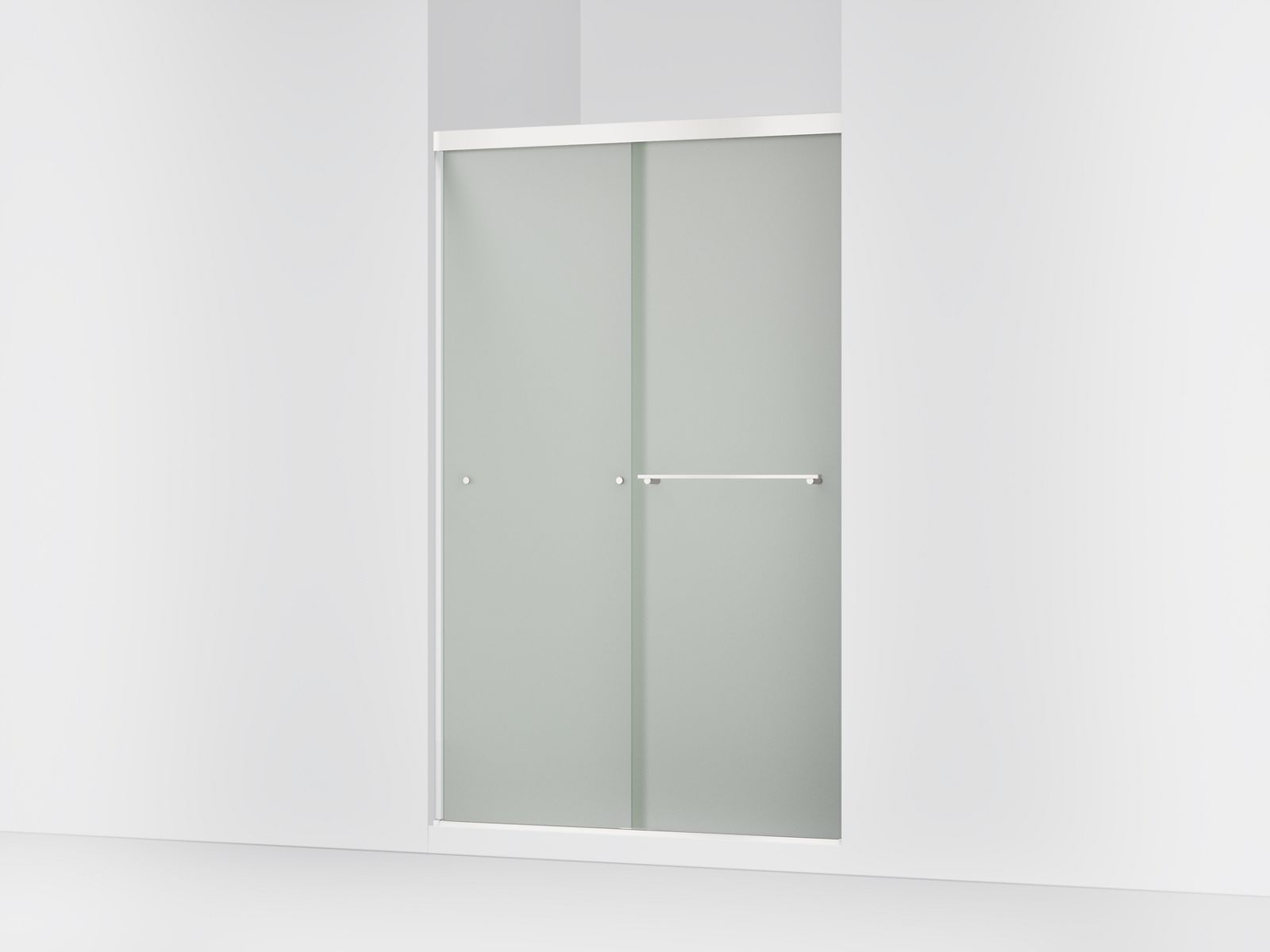 Revel® 44-5/8"-47-5/8" W x 76" H bypass shower door with 5/16"-thick Frosted glass