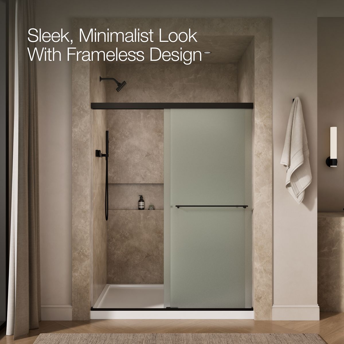 Revel Frameless Sliding Shower Door | K-707206-D3 | KOHLER