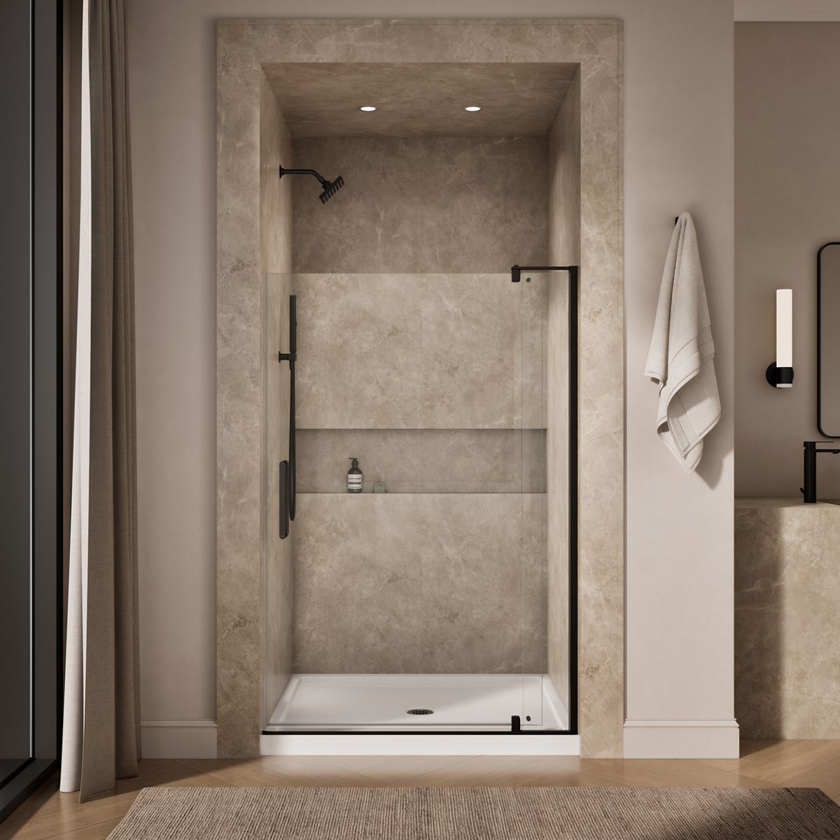 Revel Frameless Pivot Shower Door | K-707551-L | KOHLER