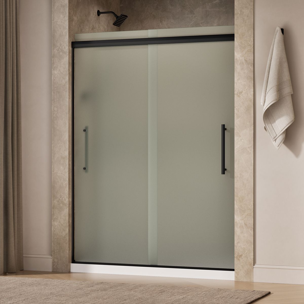 Pleat Frameless Sliding Shower Door | K-707600-8D3 | KOHLER
