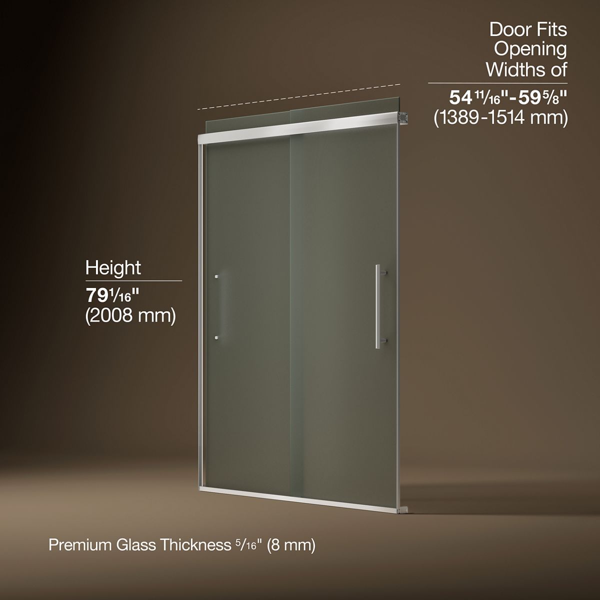 3/4 view of product with dimensions