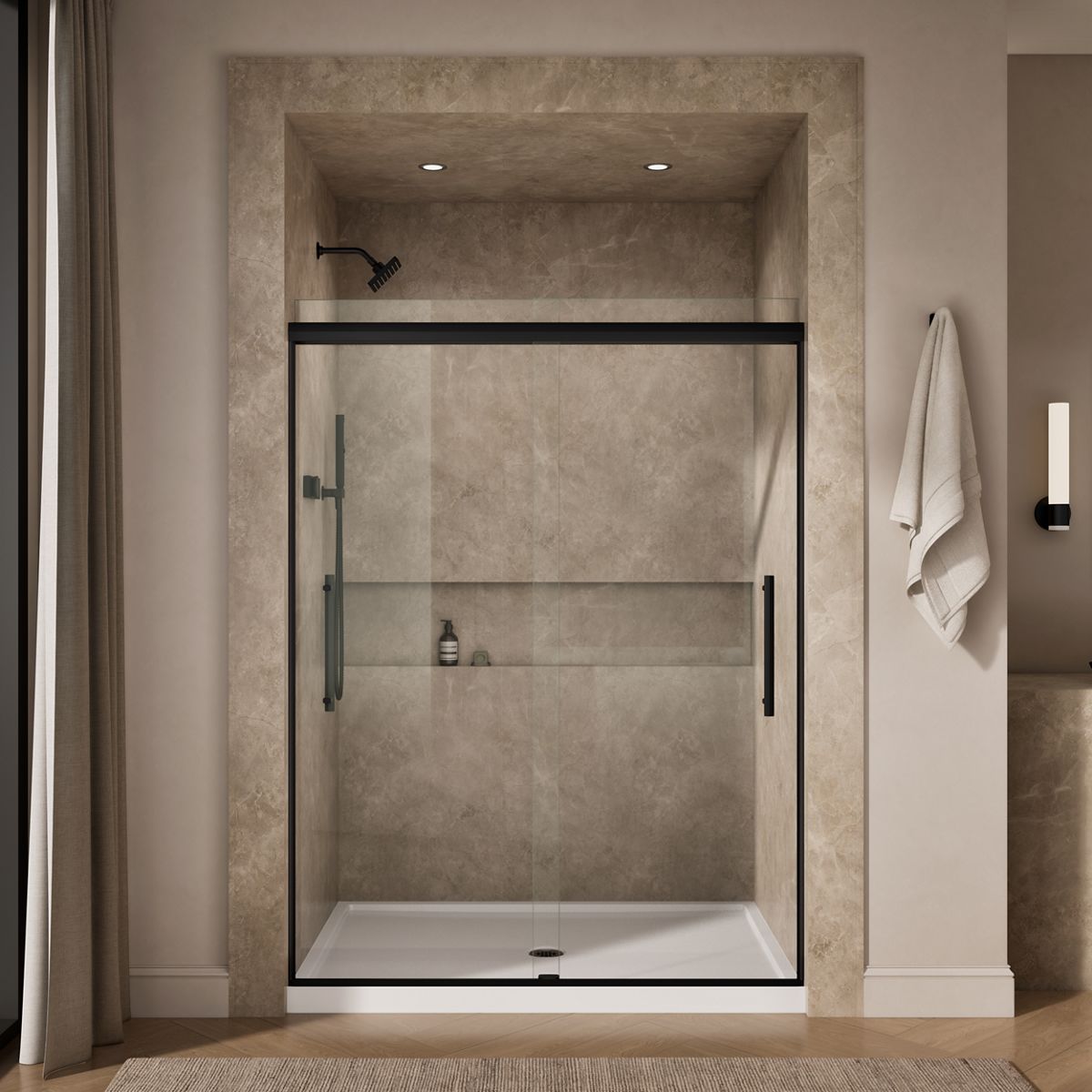 Pleat Frameless Bypass Shower Door | K-707600-8L | KOHLER