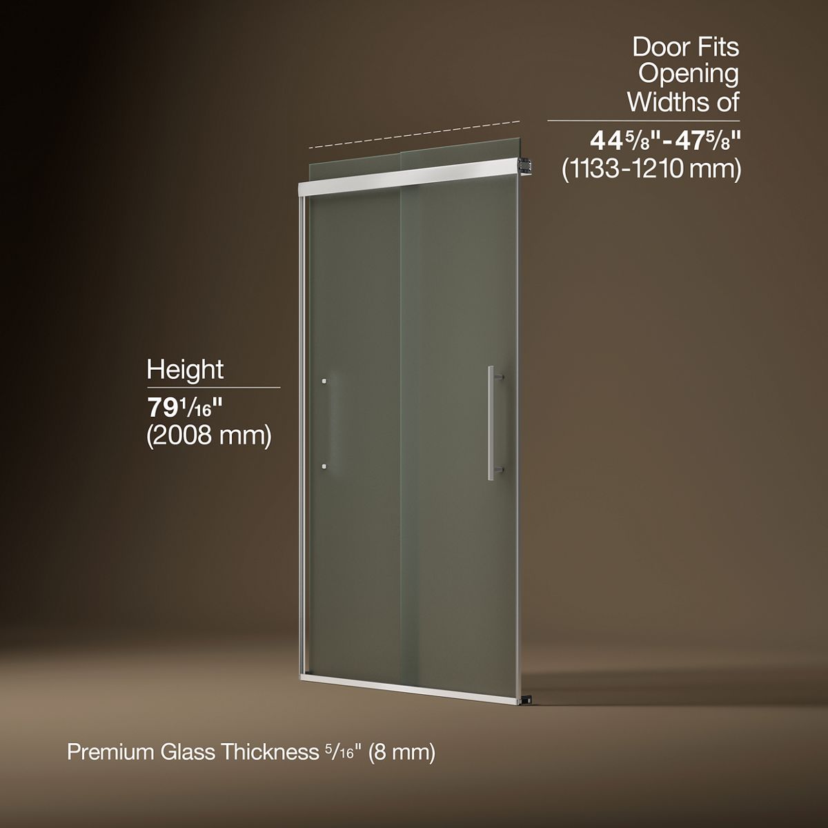 3/4 view of product with dimensions