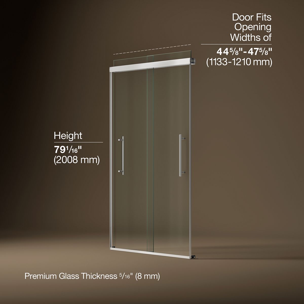 3/4 view of product with dimensions