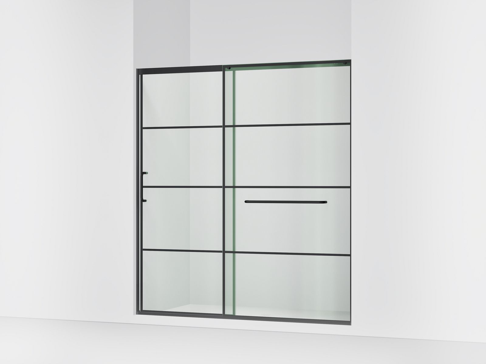 Elate® 68-1/4"-71-5/8" W x 75-1/2" H sliding shower door with 5/16"-thick Crystal Clear glass