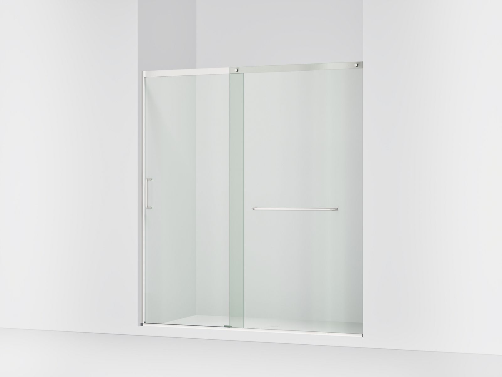 Elate® 68-1/4"-71-5/8" W x 75-1/2" H sliding shower door with 5/16"-thick Crystal Clear glass