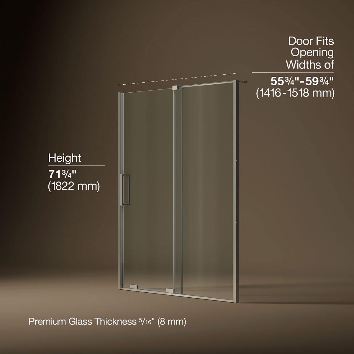 Echelon Sliding Shower Door, 71-3/4