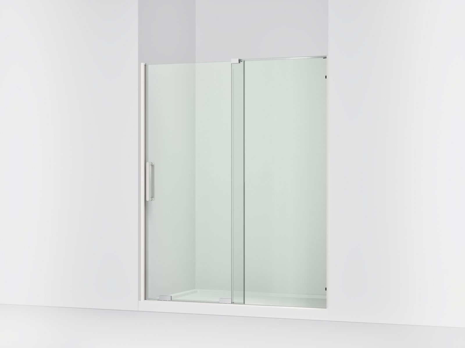 Echelon® 55-3/4"-59-3/4" W x 71-3/4" H sliding shower door with 5/16"-thick Crystal Clear glass