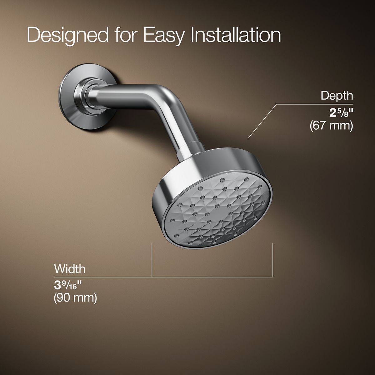3/4 view of product with dimensions