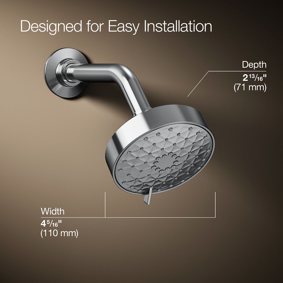 Awaken G110 Three-Function Showerhead, 2.5 gpm | K-72419-Y | KOHLER