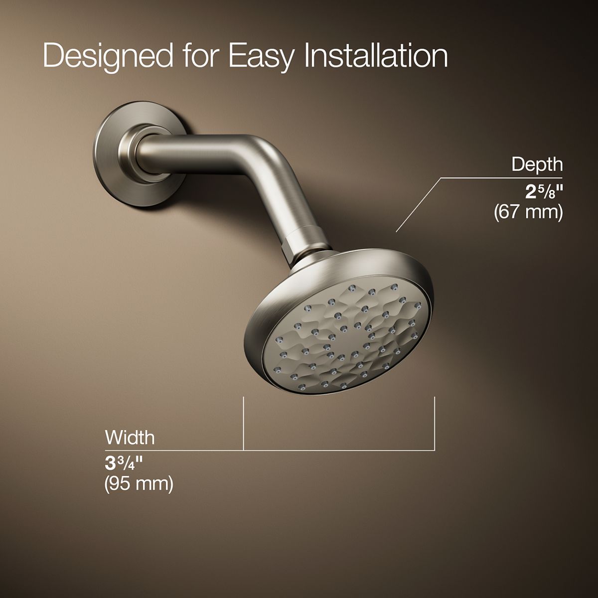 3/4 view of product with dimensions