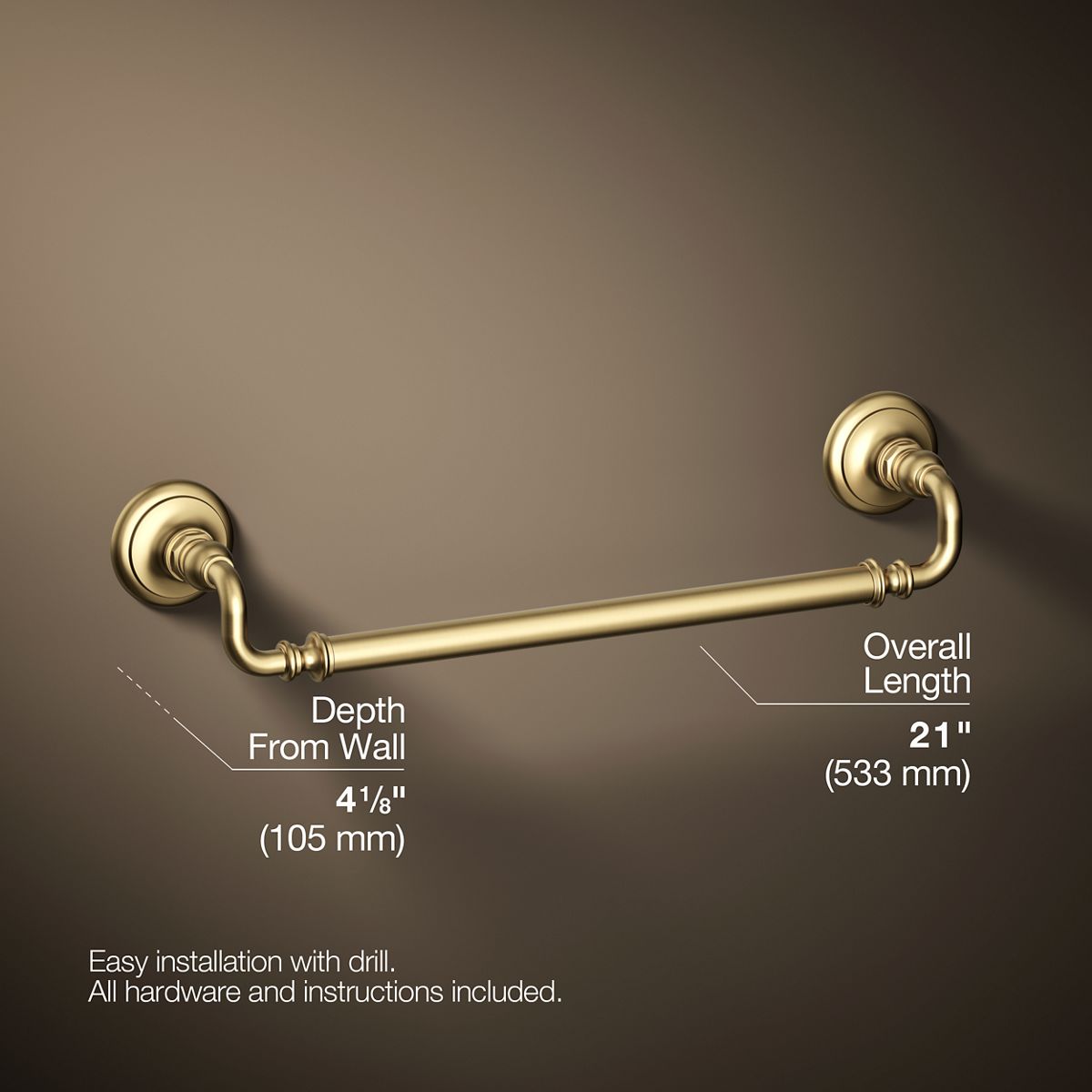KOHLER | K-72567 | Artifacts 18-Inch Towel Bar