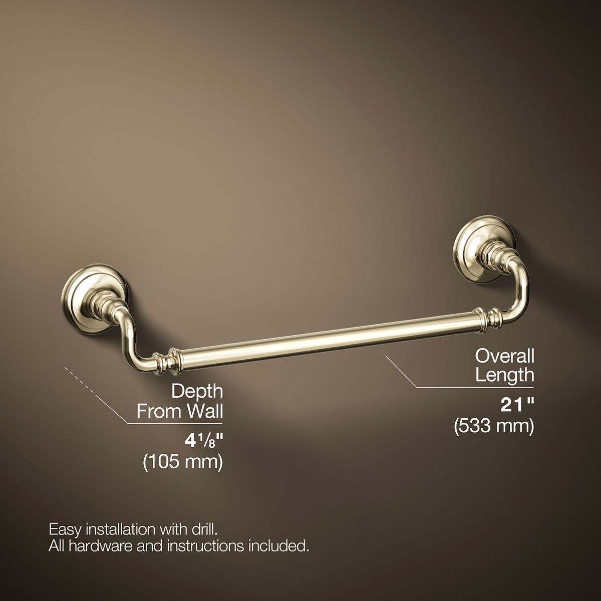 KOHLER | K-72567 | Artifacts 18-Inch Towel Bar