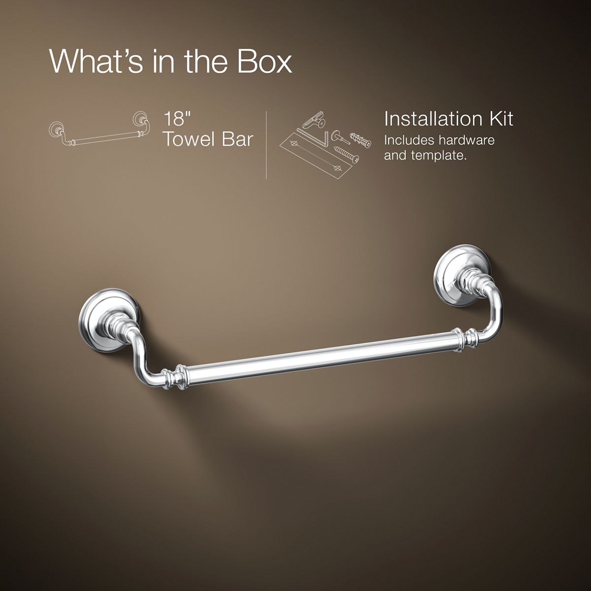KOHLER | K-72567 | Artifacts 18-Inch Towel Bar