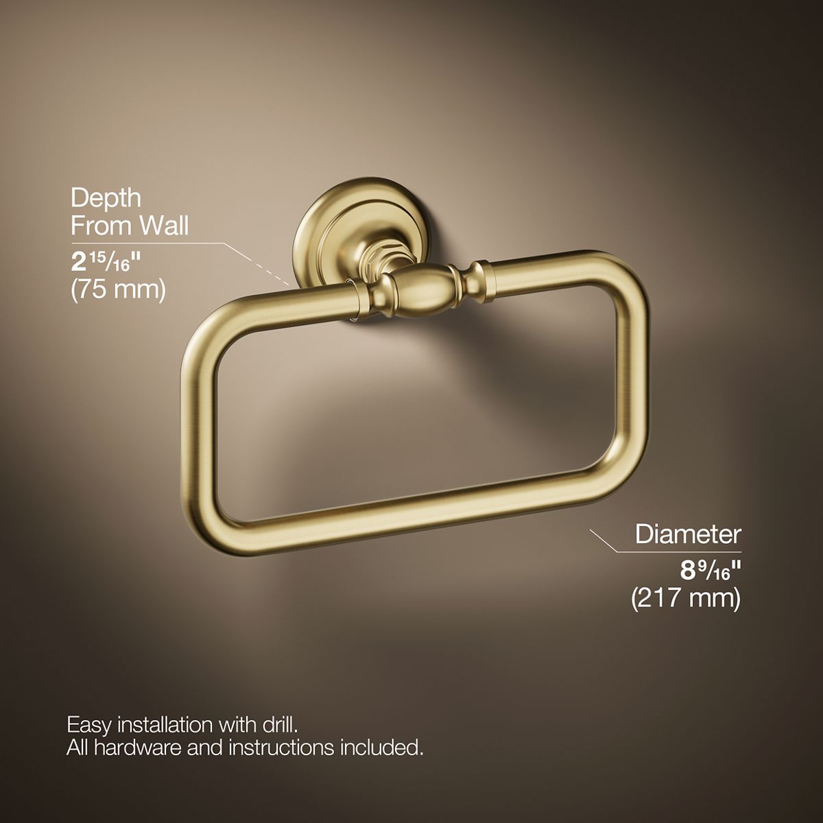 KOHLER | K-72571 | Artifacts Towel Ring