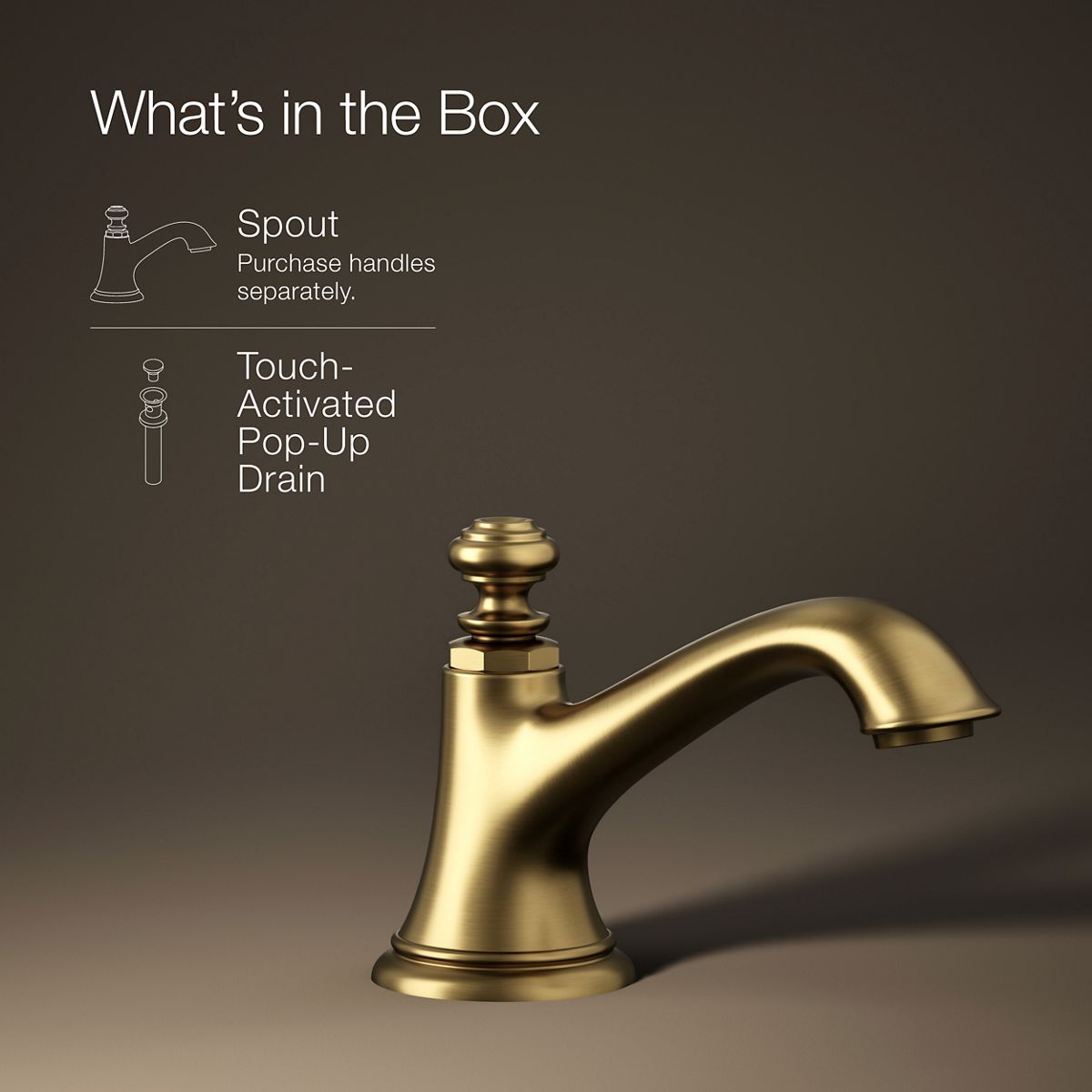 KOHLER | 72759 | Artifacts™ with Bell design| Bathroom sink faucet