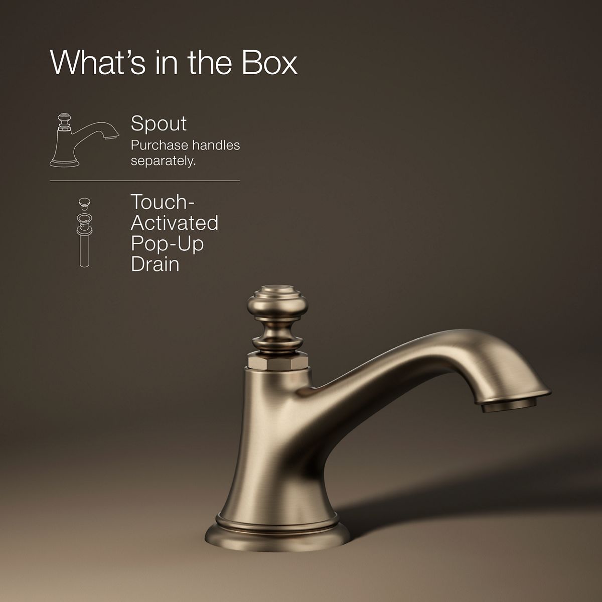 Artifacts Bathroom Sink Spout with Bell Design | K-72759 | KOHLER