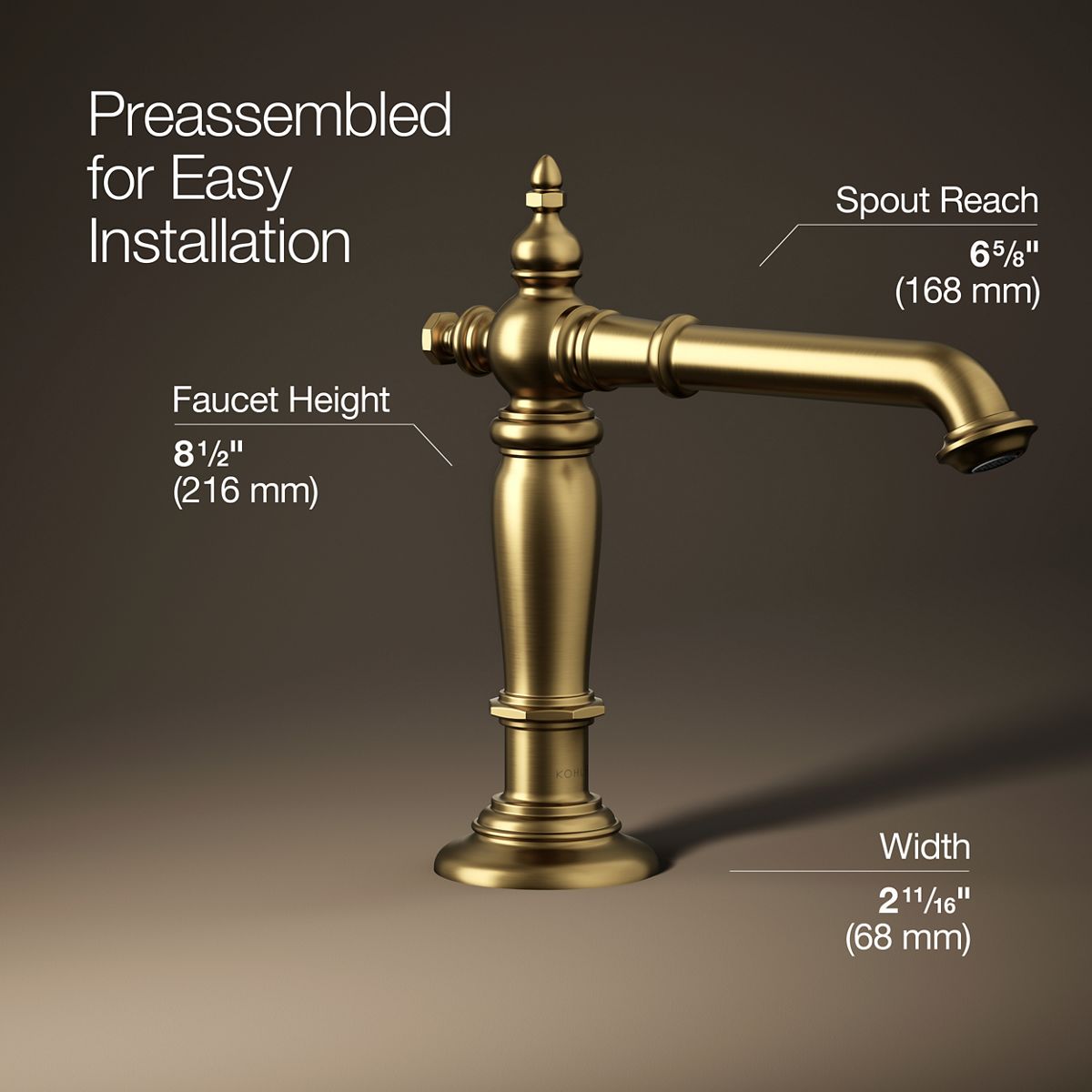 KOHLER | 72760 | Artifacts™| Bathroom sink faucet spout with
