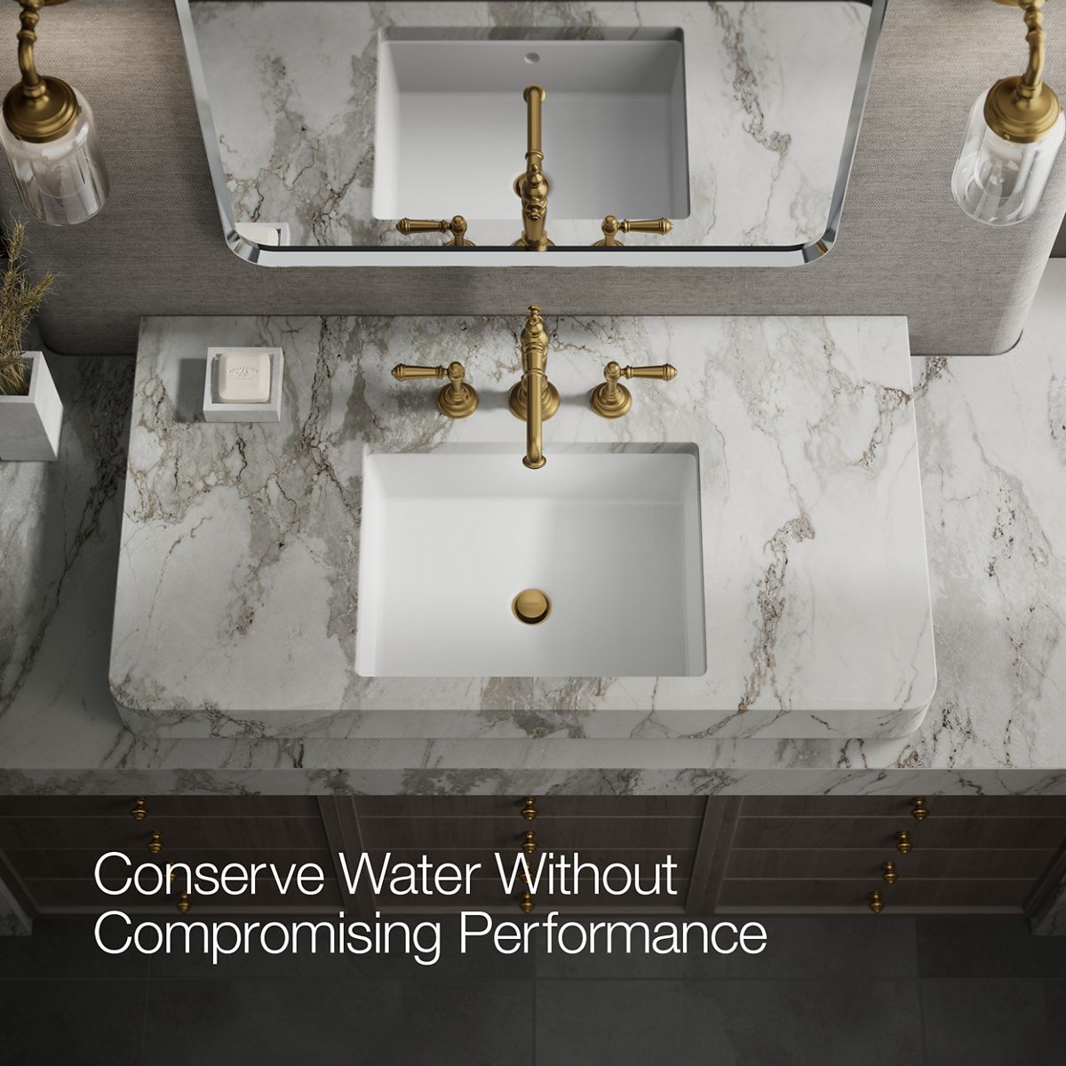 K-D 60π用総真鍮 KOHLER | 72760 | Artifacts™| Bathroom sink faucet spout with