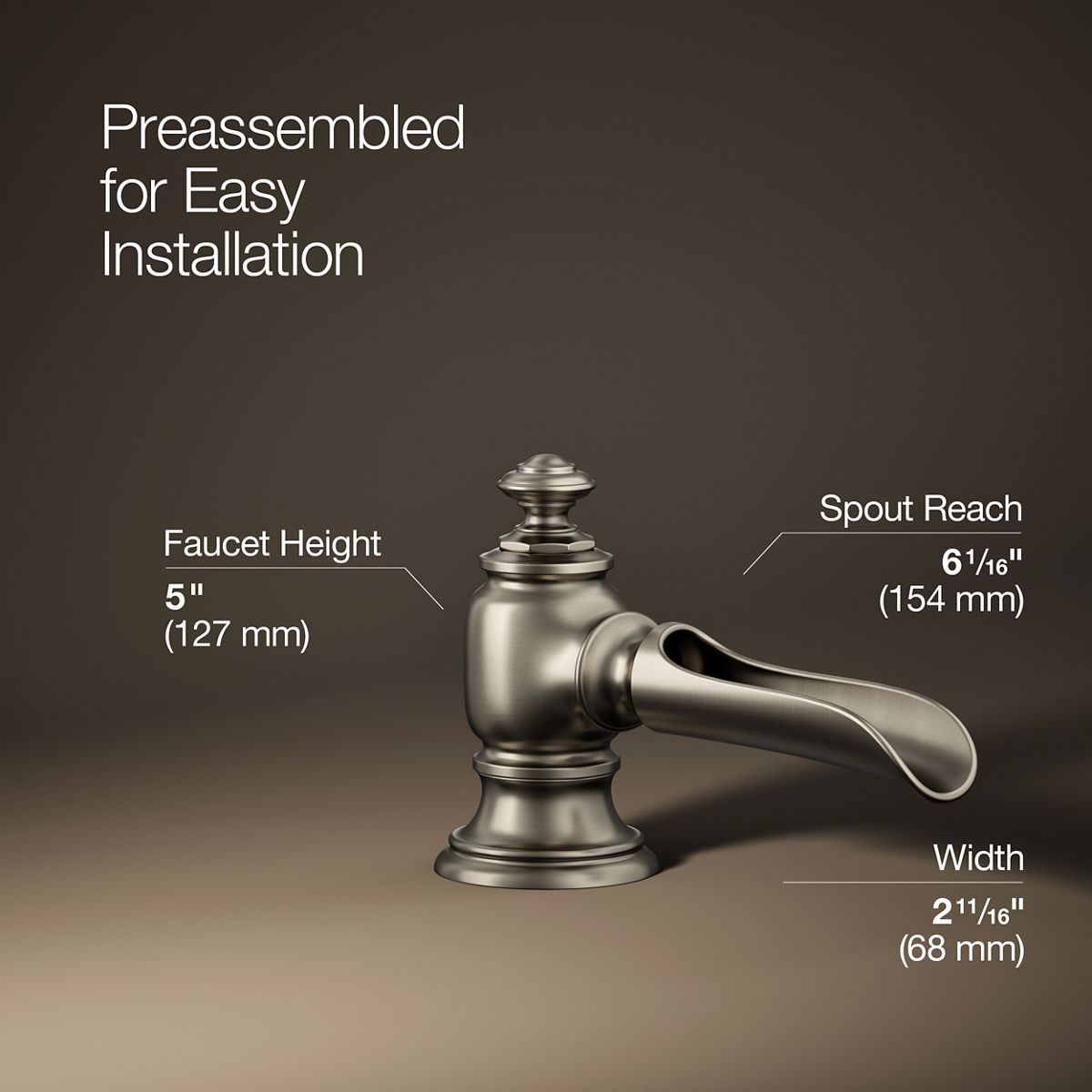 Artifacts Flume Bathroom Sink Spout | K-72761 | KOHLER