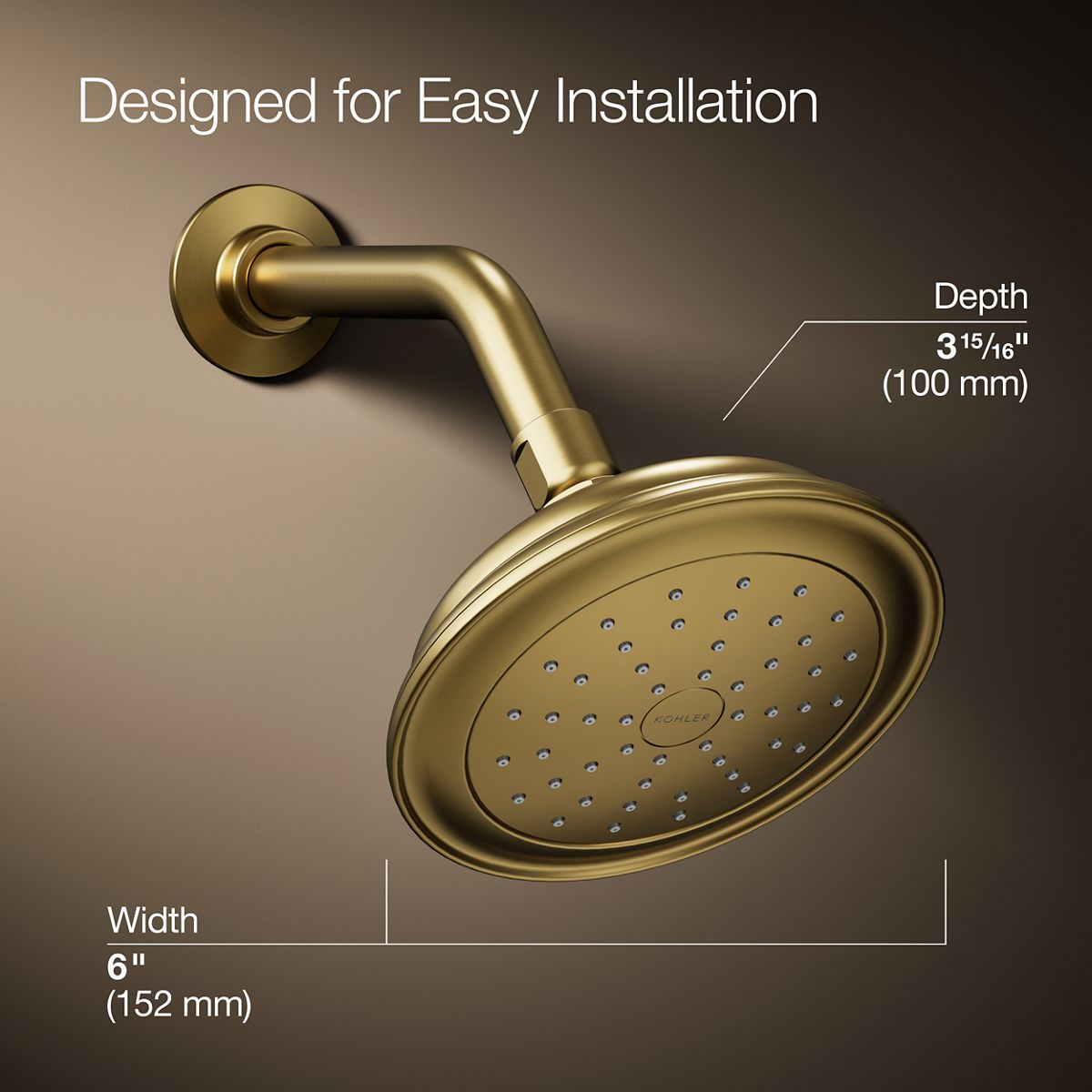 3/4 view of product with dimensions