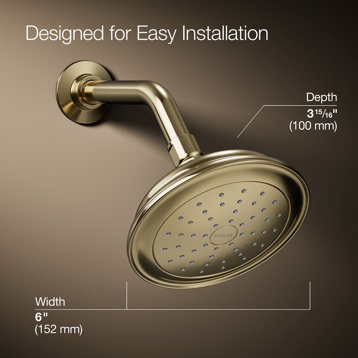 3/4 view of product with dimensions