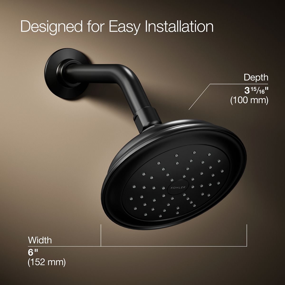 3/4 view of product with dimensions