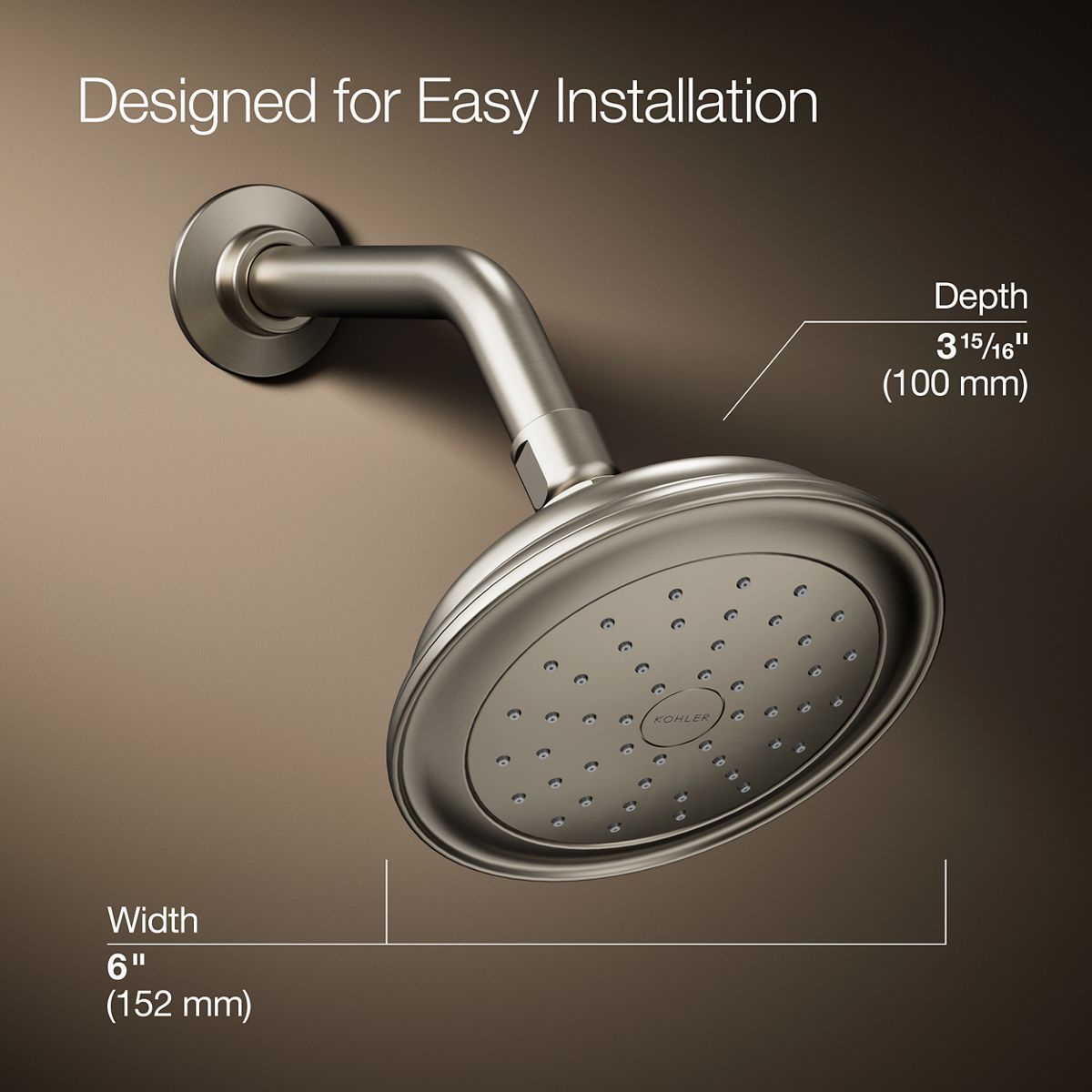 3/4 view of product with dimensions