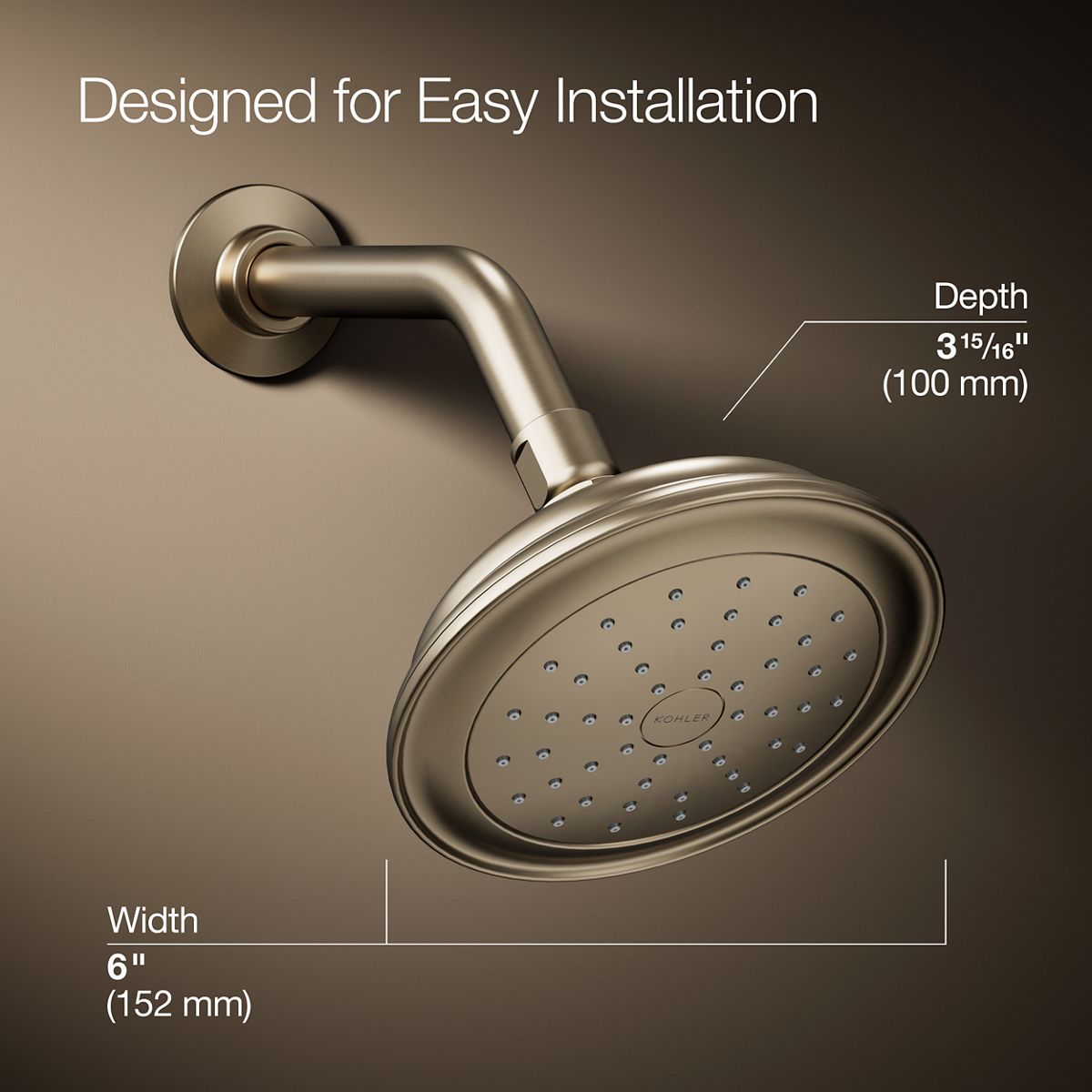 3/4 view of product with dimensions
